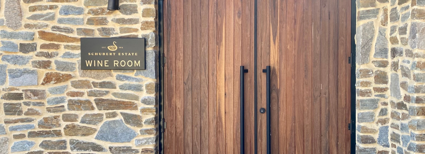 Schubert Estate wine room door 